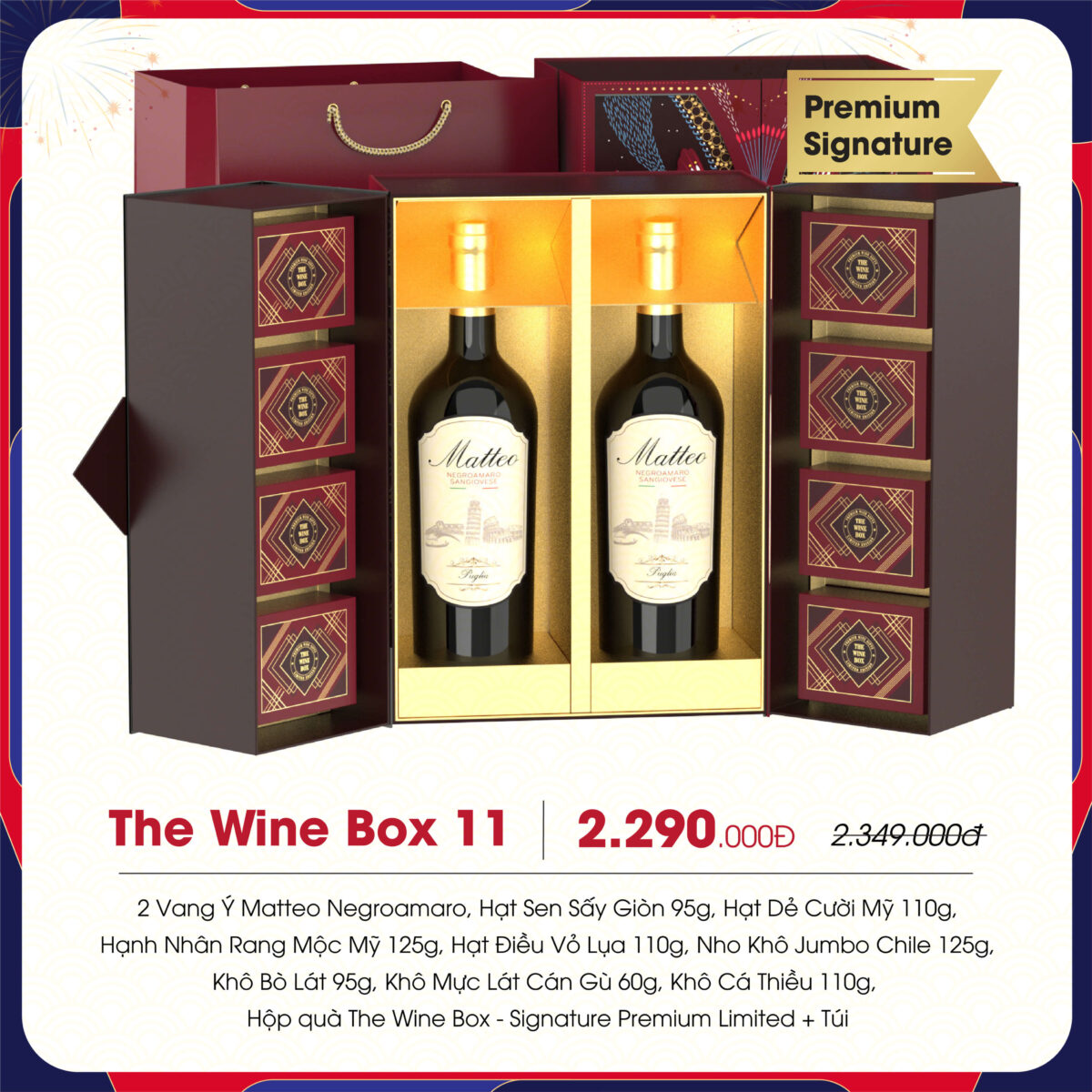 Hộp quà biếu Tết The Wine Box 11