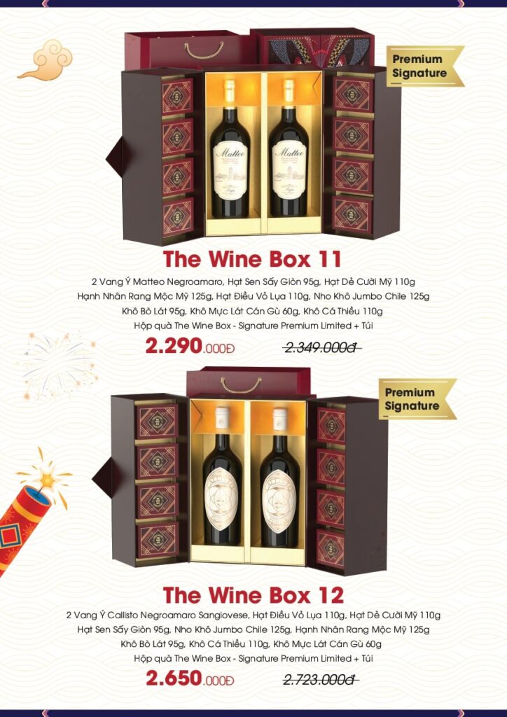 Set hộp quà rượu vang đẳng cấp theo xu hướng mới nhất 24