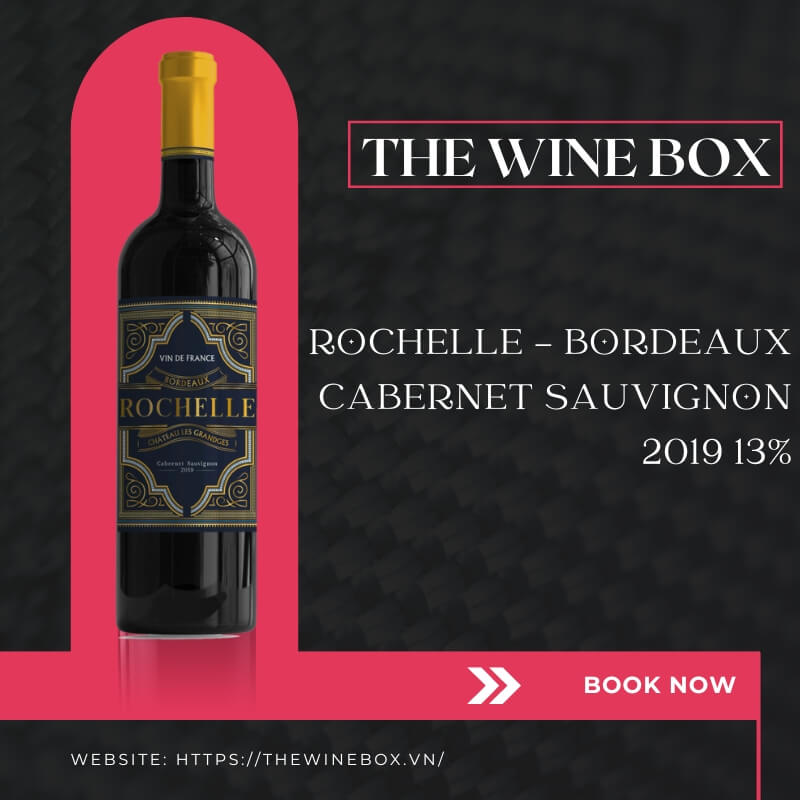 Rượu vang ROCHELLE  – Bordeaux Cabernet Sauvignon 2019 13% 