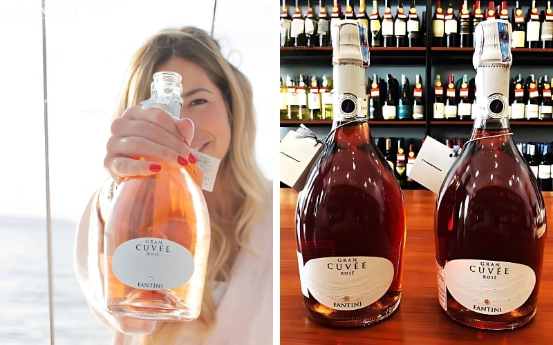 Fantini Gran Cuvée Rosé là chai rượu vang hồng nổi tiếng đến từ nước Ý với sắc hồng tươi tắn